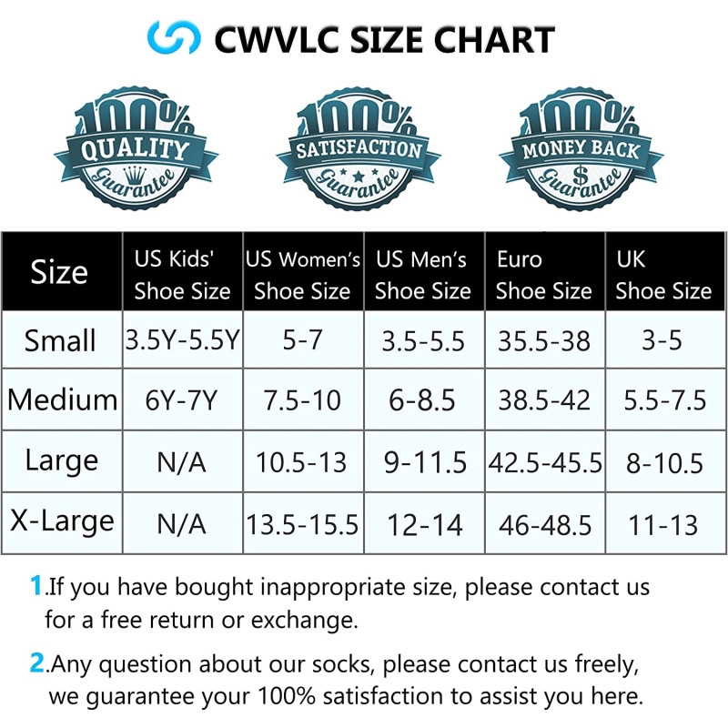 CWVLC Compression Athletic Quarter Socks Cushioned (4-Pair) for Men Women Kids - Image 2